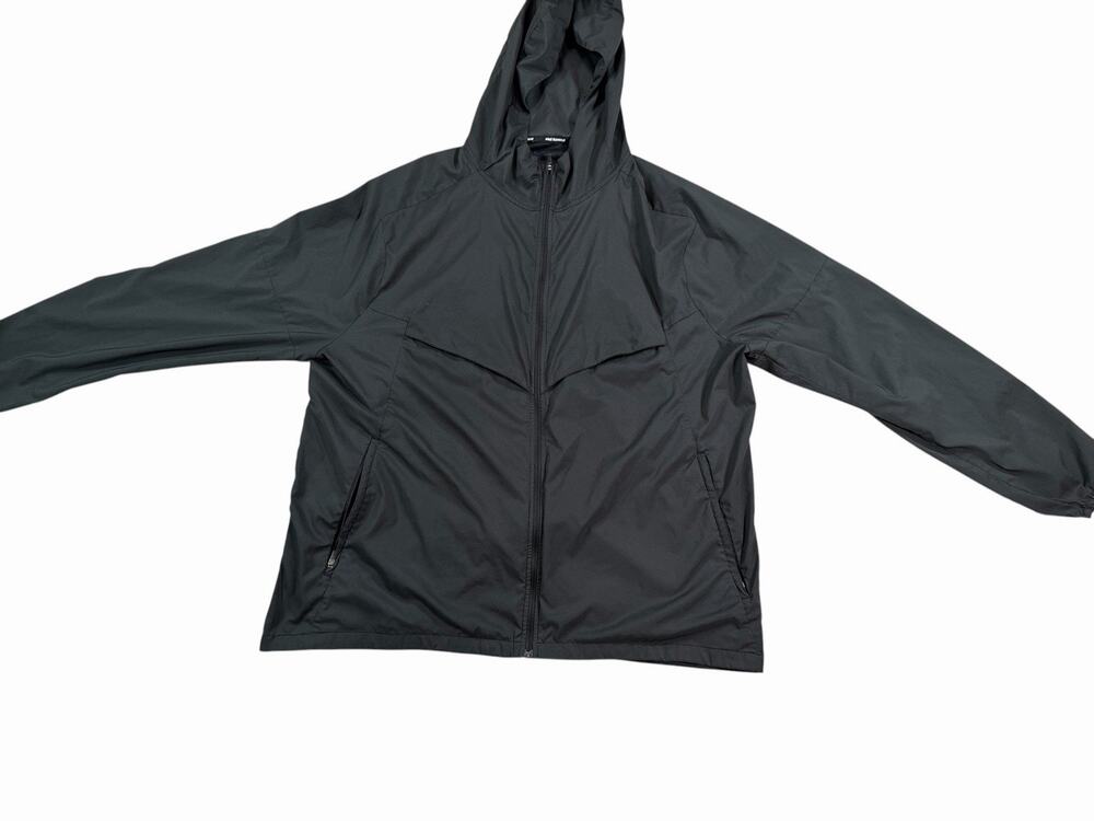 Men's Black Hooded Lightweight Jacket XL
